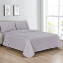 Full/Double Mini Paisley Bibb Home Egyptian Luxury 1800 Count Printed 4 Piece Sheet Set