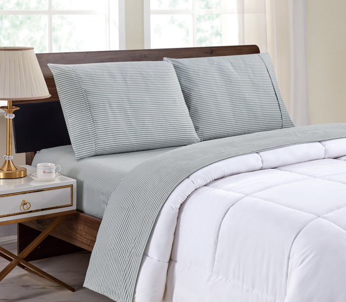 Bibb Home Egyptian Luxury 1800 Count Printed 4 Piece Sheet Set