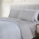 Queen Silver Diamonds Bibb Home Egyptian Luxury 1800 Count Printed 4 Piece Sheet Set