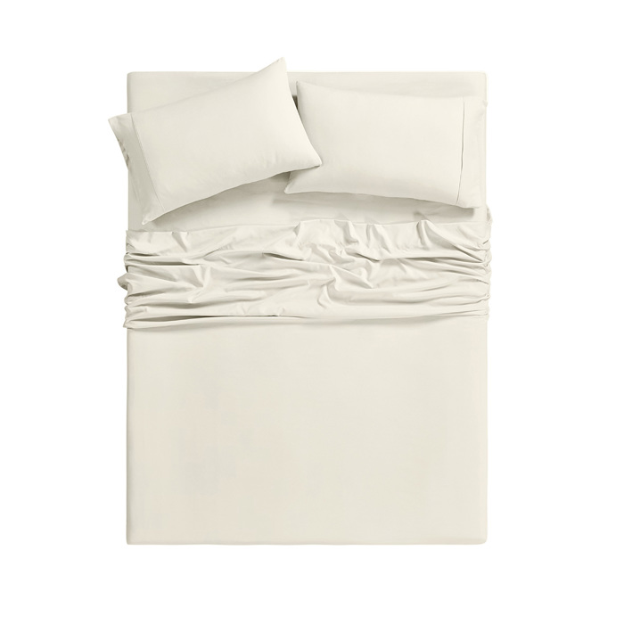 Bamboo 1800 Thread Count 4 Piece Luxury Solid Sheet Set