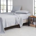 Full/Double Silver Bamboo 1800 Thread Count 4 Piece Luxury Solid Sheet Set