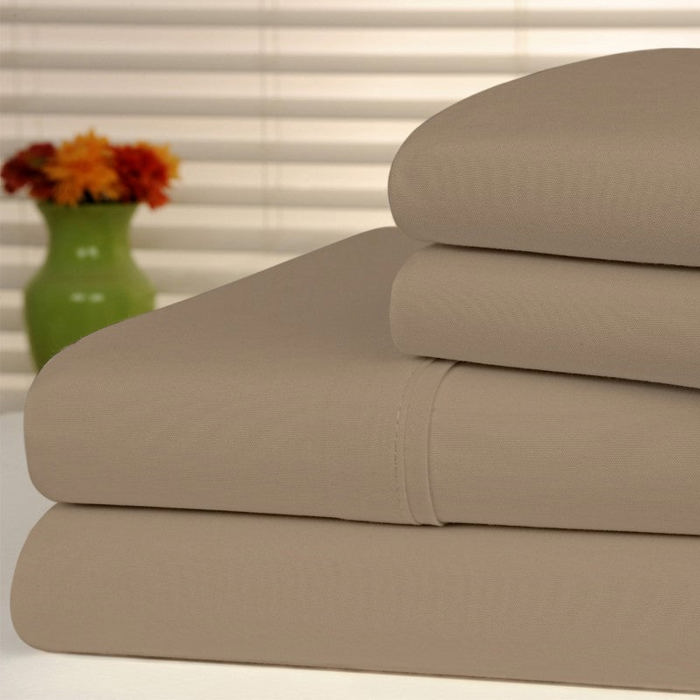 Bamboo 1800 Thread Count 4 Piece Luxury Solid Sheet Set