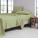 Twin XL Sage Bamboo 1800 Thread Count 4 Piece Luxury Solid Sheet Set