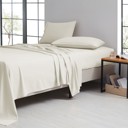 King Ivory Bamboo 1800 Thread Count 4 Piece Luxury Solid Sheet Set