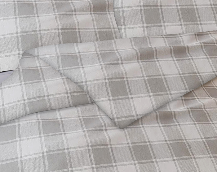 Bibb Home 3-Piece Heavyweight Flannel Duvet Cover Set