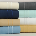  Bamboo 4 Piece Luxury 3 Line Embroidered Sheet Set