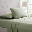 Full/Double 3 Line - Sage Bamboo 4 Piece Luxury 3 Line Embroidered Sheet Set