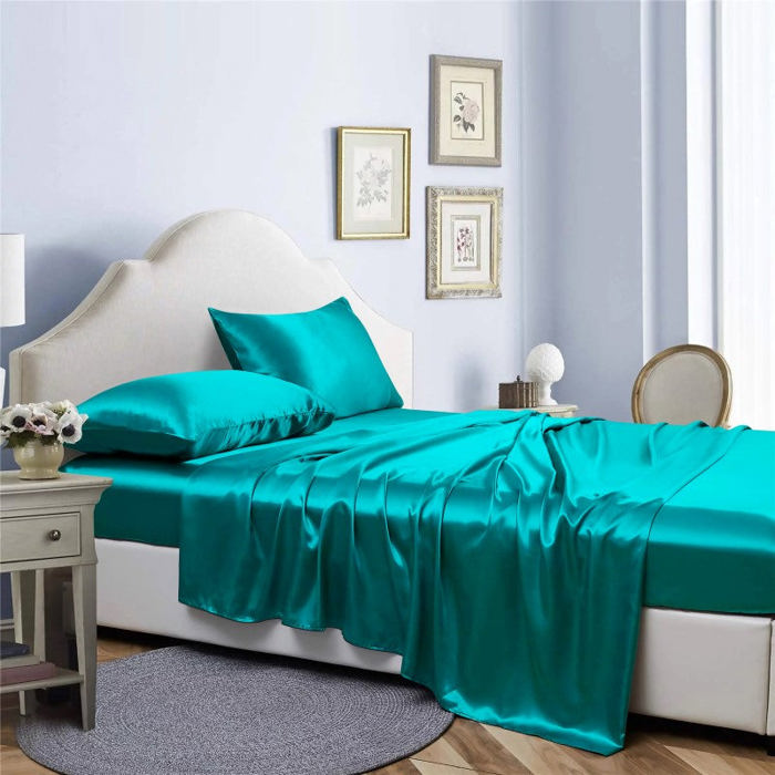 Bibb Home Silky Satin 4 Piece sheet set