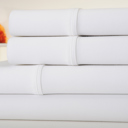 Full/Double White Kathy Ireland 300 Thread Count Sateen Cotton Sheet Set