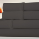 Queen Grey Kathy Ireland 300 Thread Count Sateen Cotton Sheet Set