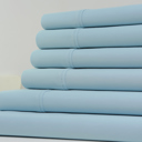 Full/Double Sky Blue Kathy Ireland 1200 Thread Count 6 Piece Cotton Rich Sheet Set