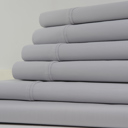 Queen Grey Kathy Ireland 1200 Thread Count 6 Piece Cotton Rich Sheet Set