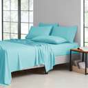 California King Aqua Kathy Ireland 2000 Thread Count Cotton 6 Pc Sheet Set