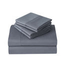California King Charcoal Grey Kathy Ireland 2000 Thread Count Cotton 6 Pc Sheet Set