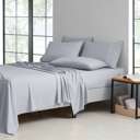 California King Silver Grey Kathy Ireland 2000 Thread Count Cotton 6 Pc Sheet Set