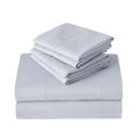 California King Silver Grey Kathy Ireland 2000 Thread Count Cotton 6 Pc Sheet Set