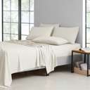 California King Ivory Kathy Ireland 2000 Thread Count Cotton 6 Pc Sheet Set