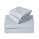 Queen Silver Grey Kathy Ireland 2000 Thread Count Cotton 6 Pc Sheet Set