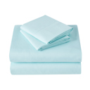 Full/Double Light Blue Kathy Ireland 4 Piece Brushed Microfiber Sheet Set