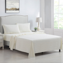King Ivory Kathy Ireland 4 Piece Brushed Microfiber Sheet Set