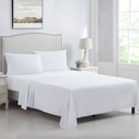 Twin XL White Kathy Ireland 4 Piece Brushed Microfiber Sheet Set