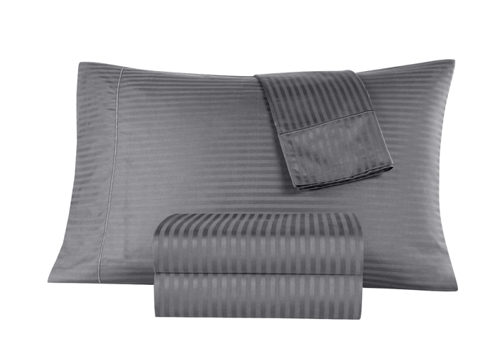 Kathy Ireland 500 Thread Count Damask Stripe Sheet Set with Optifit