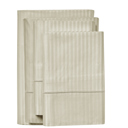 Full/Double Beige Kathy Ireland 500 Thread Count Damask Stripe Sheet Set with Optifit