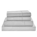 Full/Double Silver Kathy Ireland 500 Thread Count Damask Stripe Sheet Set with Optifit