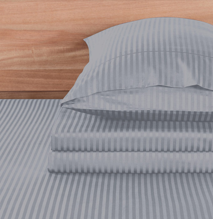 Kathy Ireland 500 Thread Count Damask Stripe Sheet Set with Optifit