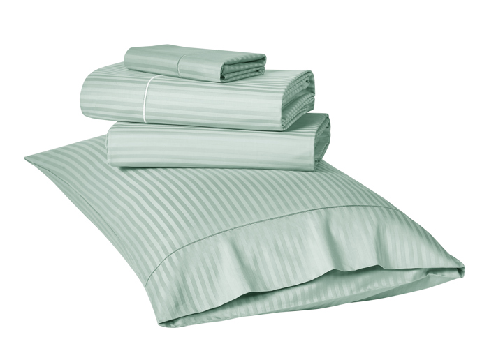 Kathy Ireland 500 Thread Count Damask Stripe Sheet Set with Optifit