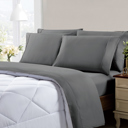 Twin Dark Grey Kathy Ireland Cool Max 6 Piece Ultra Soft Sheet Set