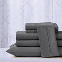 Twin Dark Grey Kathy Ireland Cool Max 6 Piece Ultra Soft Sheet Set