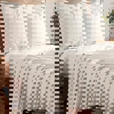 Kathy Ireland 1200tc 6 Piece Cotton Rich Damask Stripe Sheet Set