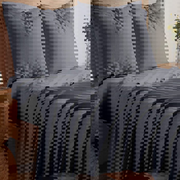 Kathy Ireland 1200tc 6 Piece Cotton Rich Damask Stripe Sheet Set