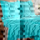 King Aqua Kathy Ireland 1200tc 6 Piece Cotton Rich Damask Stripe Sheet Set