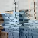 Queen Denim Kathy Ireland 300 Thread Count 100% Bamboo Sheet Set