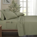 Twin XL Sage Kathy Ireland 6-Piece Smart Sheet Sets w/ Side Pocket