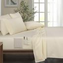 Full/Double Ivory Bamboo 6 Piece 1800 Thread Count Smart Pocket Ultra Soft Luxury Sheet Set