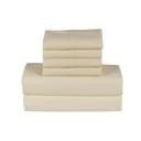 Full/Double Ivory Bamboo 6 Piece 1800 Thread Count Smart Pocket Ultra Soft Luxury Sheet Set