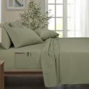Full/Double Sage Bamboo 6 Piece 1800 Thread Count Smart Pocket Ultra Soft Luxury Sheet Set