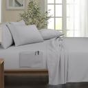 Full/Double Silver Bamboo 6 Piece 1800 Thread Count Smart Pocket Ultra Soft Luxury Sheet Set