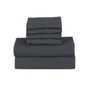King Grey Bamboo 6 Piece 1800 Thread Count Smart Pocket Ultra Soft Luxury Sheet Set