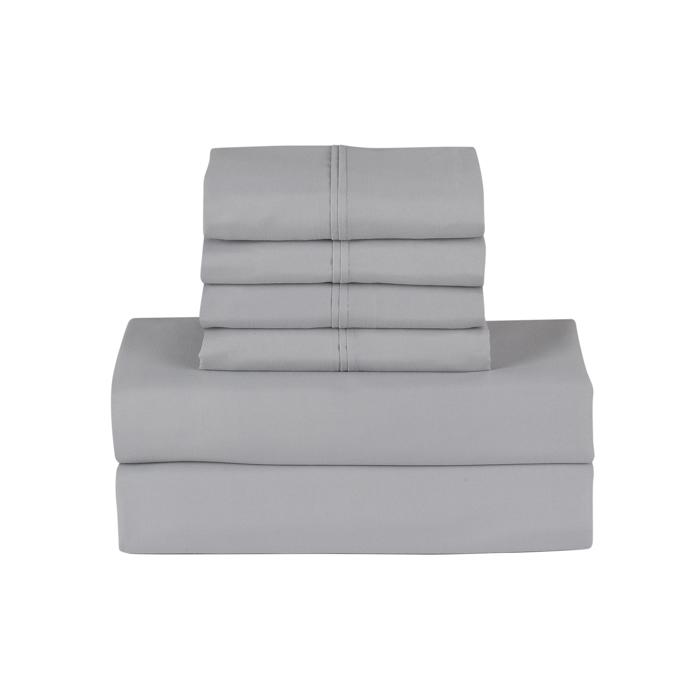 Bamboo 6 Piece 1800 Thread Count Smart Pocket Ultra Soft Luxury Sheet Set