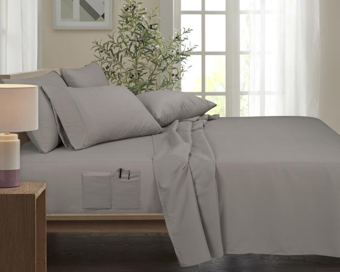 Bamboo 6 Piece 1800 Thread Count Smart Pocket Ultra Soft Luxury Sheet Set