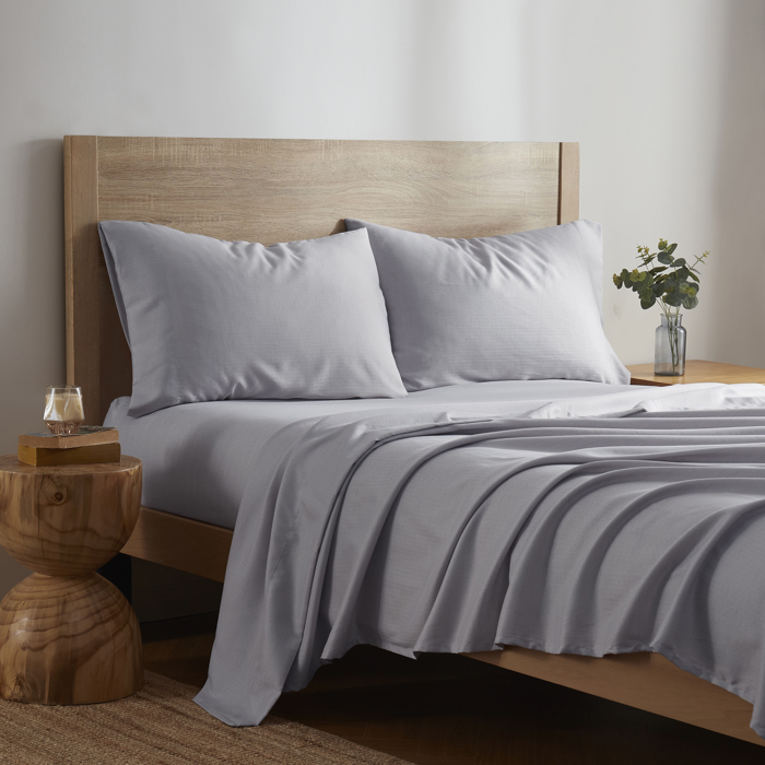 Kathy Ireland Herringbone Twill 4 Piece Cotton Rich Sheet Set