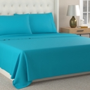 King Aqua Kathy Ireland 300 Thread Count Organic Cotton Percale Sheet Set