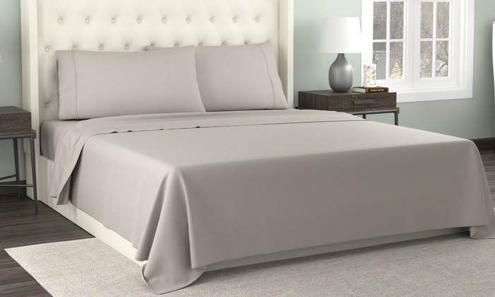 Kathy Ireland 300 Thread Count Organic Cotton Percale Sheet Set