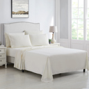 Full/Double Ivory Kathy Ireland 6 Piece Brushed Microfiber Sheet Set