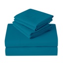 Full/Double Turquoise Kathy Ireland 6 Piece Brushed Microfiber Sheet Set