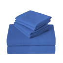 Full/Double Cobalt Blue Kathy Ireland 6 Piece Brushed Microfiber Sheet Set